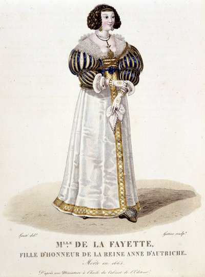 ماري مادلين (ماري مادلين) Pioche de La Vergne ، كونتيسة دي لافاييت (مدام دي لا فاييت) (1634-1693) ، ابنة الشرف للملكة آن ملكة النمسا. في "" المعرض الفرنسي للنساء المشهورات "" بواسطة لويس ماري لانتي