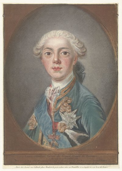 صورة لويس ستانيسلاس كزافييه من فرنسا Louis-Stanislas-Xavier of France ، كونت بروفانس (العنوان على الكائن) بواسطة لويس مارين بونيه