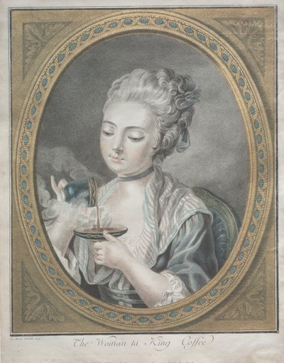 المرأة التي تأخذ القهوة ، 1774. بواسطة لويس مارين بونيه