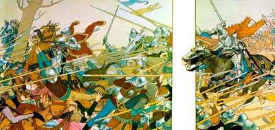 رسم توضيحي من كتاب La Vie de Jeanne dArc ، 1896 بواسطة لويس موريس بوتيه دي مونفيل