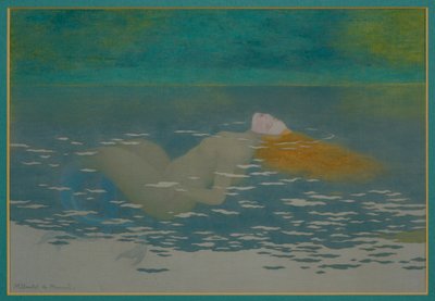 حورية البحر (غواش على حرير) بواسطة لويس موريس بوتيه دي مونفيل