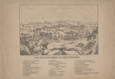 ميدان المعركة في جيتيسبيرغ ، c.1867 بواسطة Louis N. Rosenthal