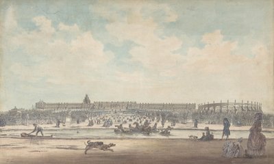 شوهد قصر فرساي من الحدائق ، 1779. بواسطة لويس نيكولاس دي ليسبيناس