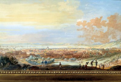 منظر لمدينة Cap francais (Cap de la Republique) المنظر من التل في Santo Domingo Detail. لوحة لويس نيكولاس فان بلارينبيرغي (1716-1794) 1779 لاروشيل ، متحف العالم الجديد. بواسطة Louis Nicolas van Blarenberghe