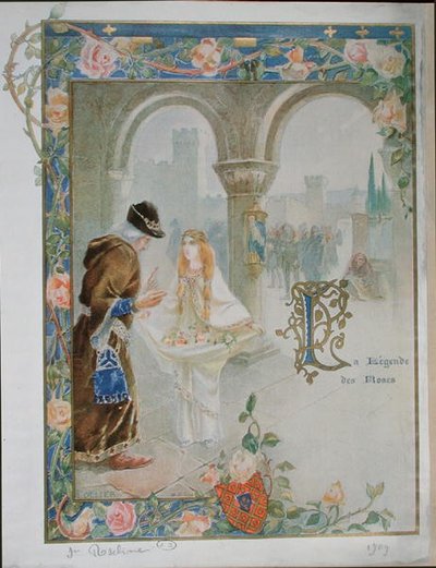 سانت روزالينا من فيلنوف (1267-1329) حوالي 1900 (ليثو ملون) بواسطة لويس أولييه