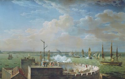 ميناء شيربورج 1822 بواسطة Louis Philippe Crepin