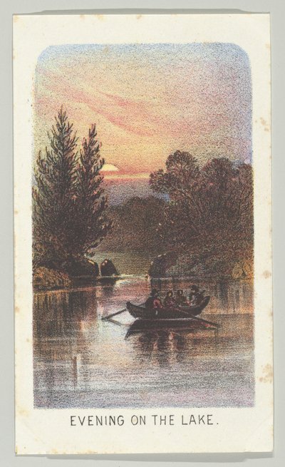 أمسية على البحيرة ، من السلسلة ، آراء في سنترال بارك ، نيويورك ، الجزء الثالث ، 1864. بواسطة لويس برانغ