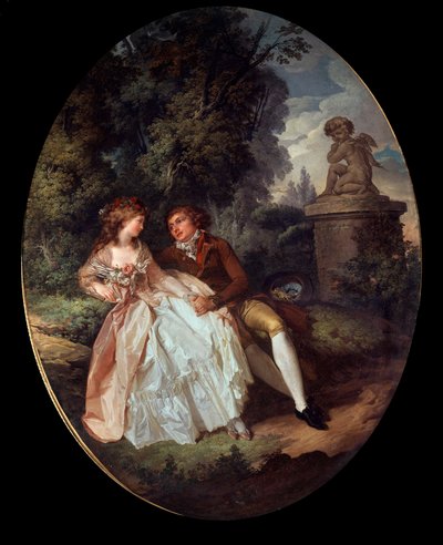 مشهد جالانت (مع كيوبيد) لوحة لويس ترينكيسي (1746-1800) جولات القرن الثامن عشر ، متحف الفنون الجميلة بواسطة لويس رولاند ترينكوس