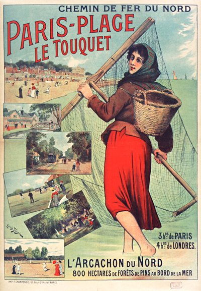 لو توكيه باريس بلاج ، ج. 1900-1910. بواسطة لويس Tauzin
