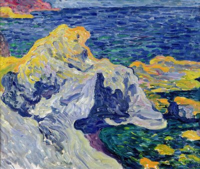 The Rocks at Antheor (Var) 1900 (زيت على قماش) بواسطة لويس فالتات