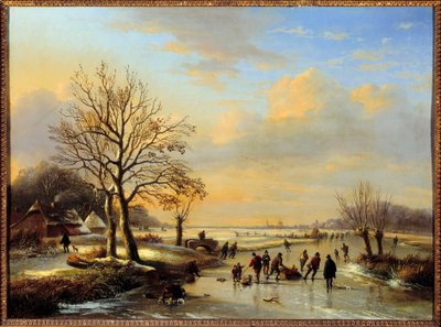 المتزلجين. لوحة للويس فيروي (1807-1877) بواسطة لويس فيروي