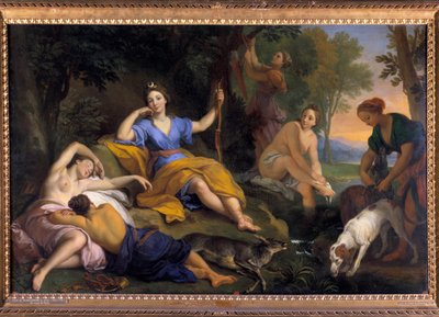 بقية الإلهة ديان ورفاقه لوحة لويس بولون الشاب (1654-1733) القرن الثامن عشر صن. جولات 1.05 × 1.63 م ، متحف الفنون الجميلة بواسطة لويس دي بولونجين