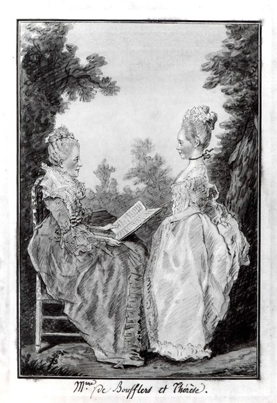 Madame la Comtesse de Boufflers and Thérèse ، منتصف ستينيات القرن الثامن عشر. بواسطة لويس دي كارمونتيل