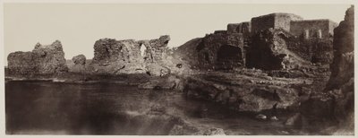قلعة الأثليت ، سوريا ، منظر من شاطئ البحر ، 1859. بواسطة لويس دي كليرك