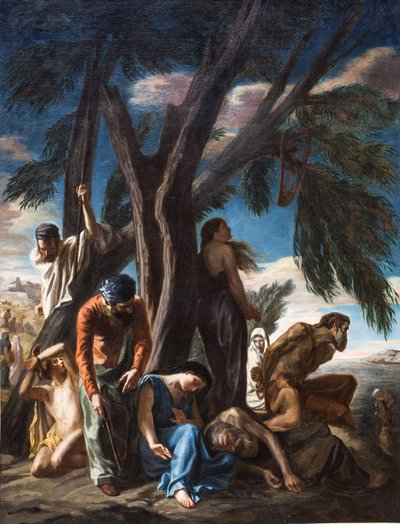 المحطة الأخيرة لليهود الذين أُخذوا إلى السبي في بابل، 1843 (زيت على قماش) بواسطة 