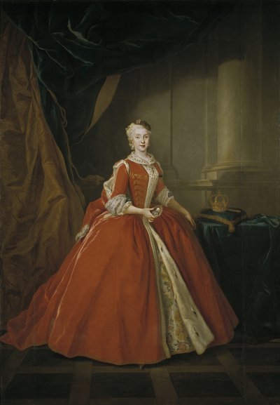 صورة للأميرة ماريا أماليا من ساكسونيا 17241760 بالزي البولندي ، 1738 بواسطة لويس دي سيلفستر