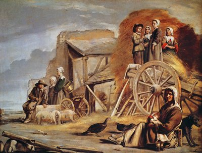 Haycart ، أو العودة من Haymaking ، 1641 بواسطة لويس لو نين