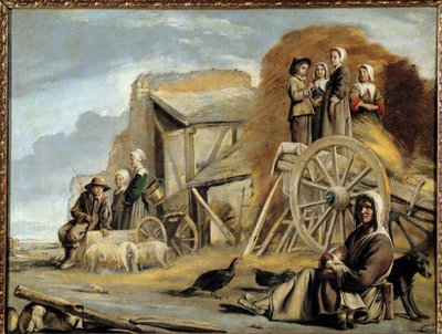 The cart or the return of the hay Painting by Louis Le Nain (1593-1648) بواسطة لويس لو نين
