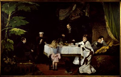 The breakfast in the greenhouse Painting by Louise Abbema (1858-1927) 1877 Sun. 1,94x3,08 m Pau, Museum of Fine Arts. بواسطة لويز أبيما