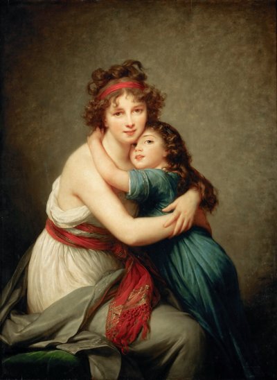 صورة ذاتية مع ابنتها جولي ، ج. 1789. بواسطة إليزابيث لويز فيجي ليبرون