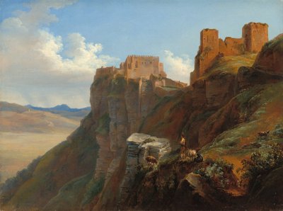 منظر من كاستيلو دي سان جوليانو ، بالقرب من تراباني ، صقلية ، ج. 18241826. بواسطة لويز جوزفين سارازين دي بلمونت