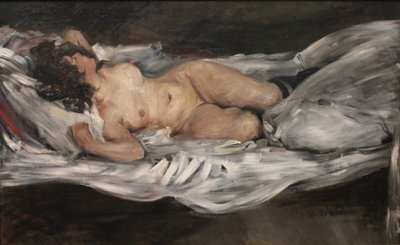 أنثى عارية مستلقية بواسطة لوفيس (1858 1925) كورنثوس