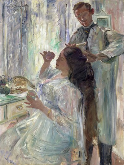 شارلوت كورينث على طاولة خلع الملابس ، 1911 بواسطة لوفيس كورنث