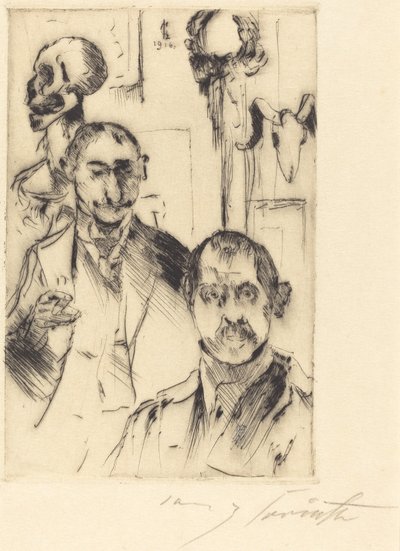 صورة مزدوجة مع هيكل عظمي ، 1916. بواسطة لوفيس كورنث