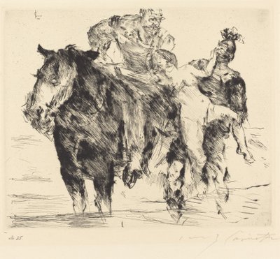 اغتصاب امرأة اغتصاب ، 1920. بواسطة لوفيس كورنث