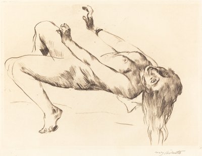 أنثى عارية الكذب دراسة ليوسف وفوطيفار مستلقية أنثى ... ، 1915. بواسطة لوفيس كورنث