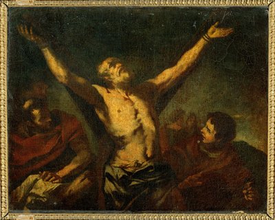 La martyr de Saint Andre - استشهاد القديس أندريه - استشهاد القديس أندراوس، الرسول ... بواسطة لوكا (دائرة) جيوردانو