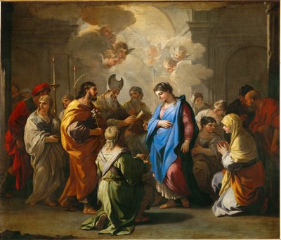 Le Mariage de la Vierge - زفاف القديسة مريم ... بواسطة لوكا (دائرة) جيوردانو