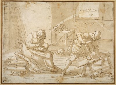 Study for the Holy Family in the carpenter