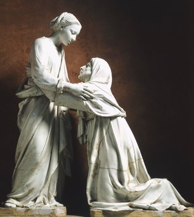 إيطاليا ، بستويا ، كنيسة سان جيوفاني فور سيفيتاس ، زيارة للوكا ديلا روبيا (حوالي 1400-1482) بواسطة لوكا ديلا روبيا
