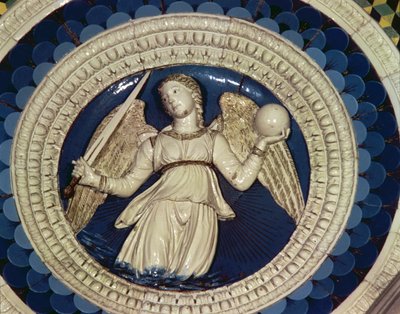 العدالة ، جولة من مقبرة الكاردينال البرتغال ، 1460 (الطين المزجج) بواسطة لوكا ديلا روبيا