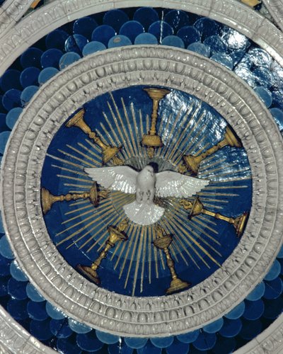 الروح القدس ، مستديرة من مقبرة الكاردينال في البرتغال ، 1460 (الطين المزجج) بواسطة لوكا ديلا روبيا