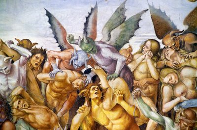 ملعون في الجحيم ، من دورة في الهواء الطلق في Last Judgment بواسطة لوكا سينيوريلي