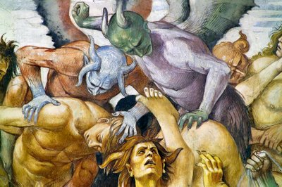 ملعون في الجحيم ، من دورة في الهواء الطلق في Last Judgment بواسطة لوكا سينيوريلي