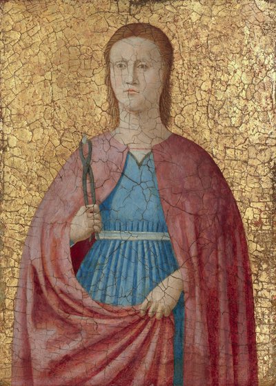 سانتا أبولونيا، حوالي 1468-1469 (تمبراً وذهب على لوحة) بواسطة لوكا سينيوريلي