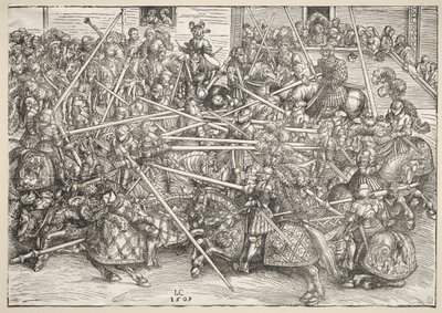 البطولة بالرماح بواسطة Lucas Cranach