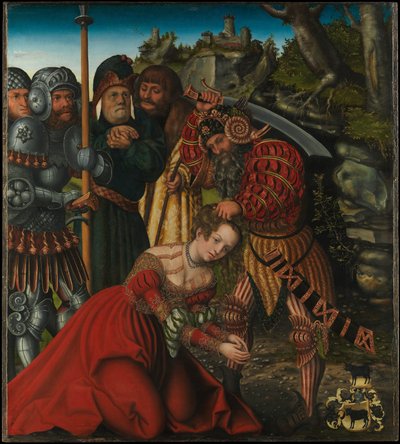 بالألمانية: Das Martyrium der Heiligen Barbara استشهاد القديسة باربرا بواسطة لوكاس كراناش الأكبر
