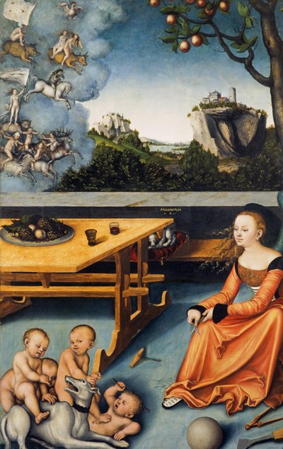 بالألمانية: Die Melancholie An Allegory of Melancholie بواسطة لوكاس كراناش الأكبر