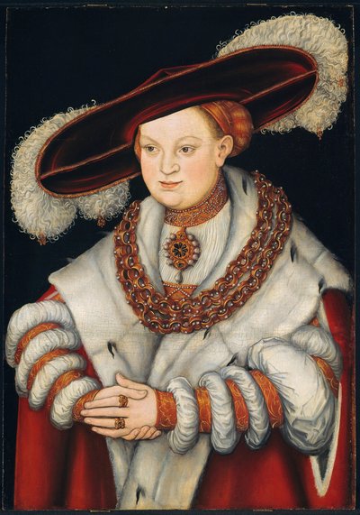 صورة لماغدالينا من ساكسونيا ، زوجة الناخب يواكيم الثاني من براندنبورغ ، ج. 1529. بواسطة لوكاس كراناش الأكبر