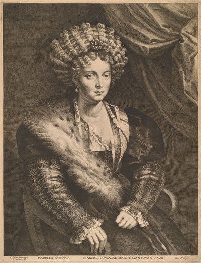 إيزابيلا ديستي بواسطة Lucas Emil Vorsterman after Sir Peter Paul Rubens
