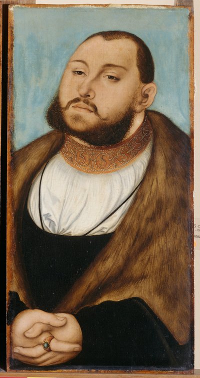 جون فريدريك الأول ، ناخب ساكسونيا (1503-1554) ، بقلم كرانش ولوكاس الأكبر (1472-1553). زيت على خشب بواسطة لوكاس الأكبر كراناش