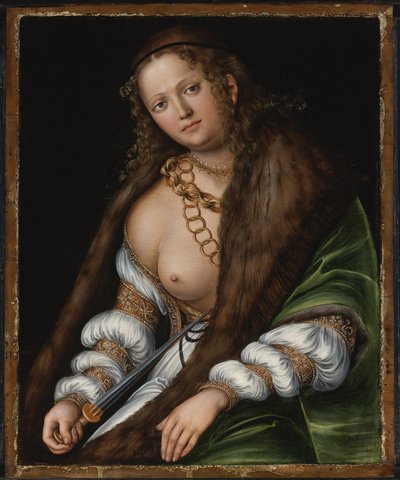 Lucrece - Lucretia par Cranach ، لوكاس ، الأكبر (1472-1553). زيت على خشب ، مقاس: 60،3x48،9 ، مجموعة خاصة بواسطة لوكاس الأكبر كراناش