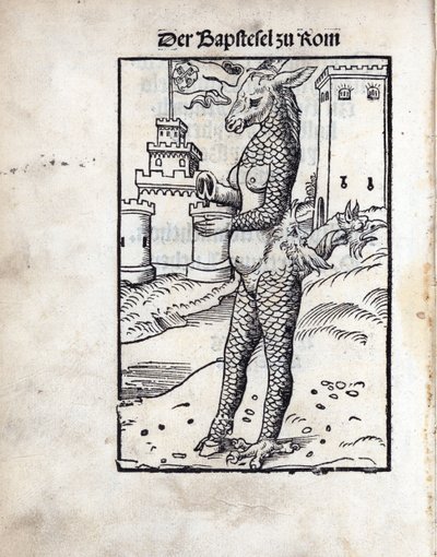 The Bapstesel zu Rom (البابا Asse أو البابا Asse of Rome) ، بقلم كرانش ، لوكاس ، الأكبر (1472-1553). قطع خشبية بواسطة Lucas the Elder Cranach