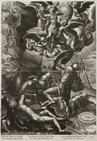 قيامة المسيح 1557 بواسطة Lucas van Doetechum