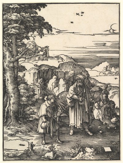 إبراهيم ذاهب إلى الذبيحة إسحاق ، 1517-1919. بواسطة لوكاس فان ليدن