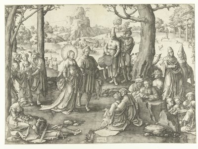 الحياة الدنيوية لمريم المجدلية De dans van Maria Magdalena بواسطة لوكاس فان ليدن